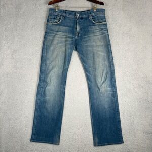 7 For All Mankind Austyn Jeans Mens 36 Blue Straight Leg Stretch Denim